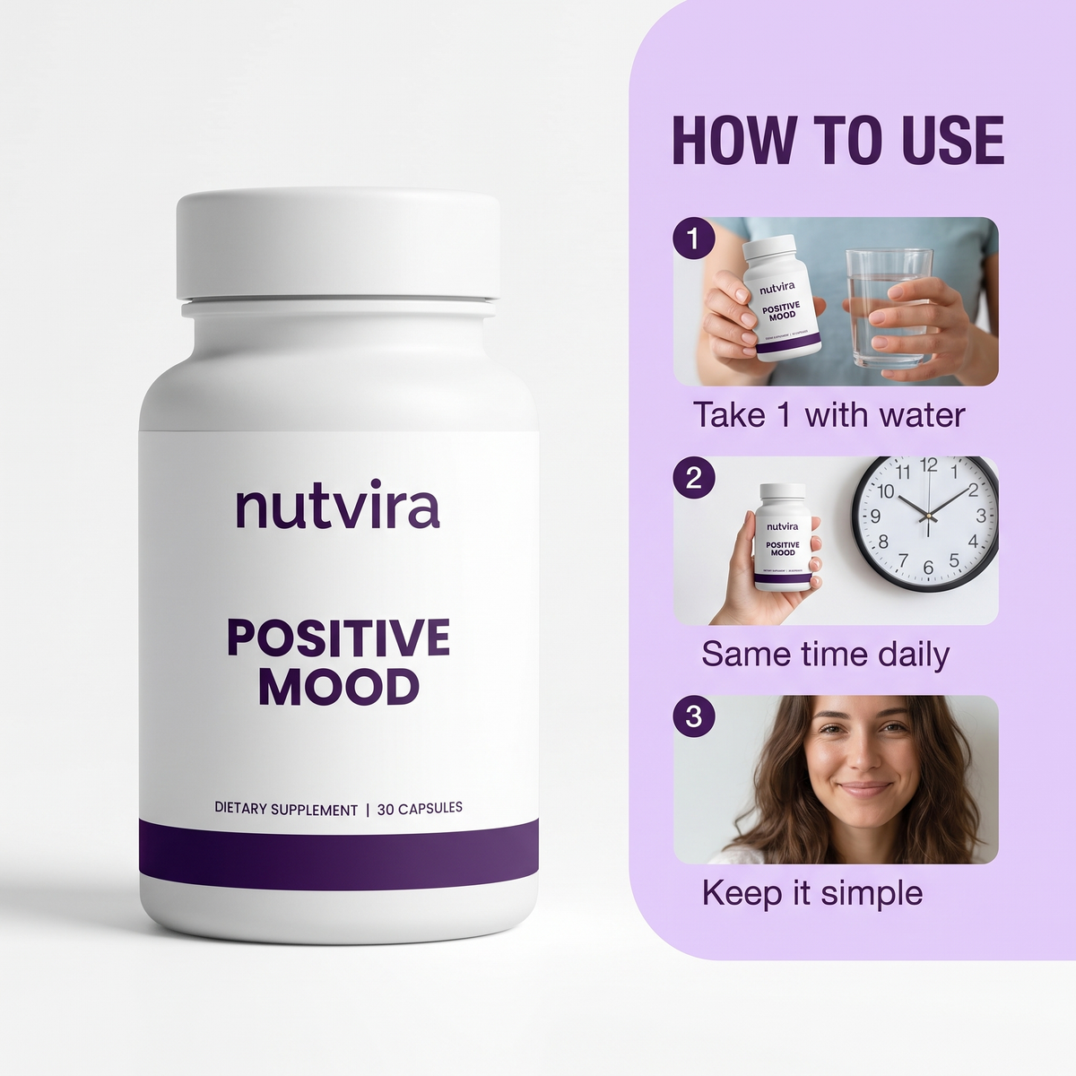 How to use Nutvira Positive Mood