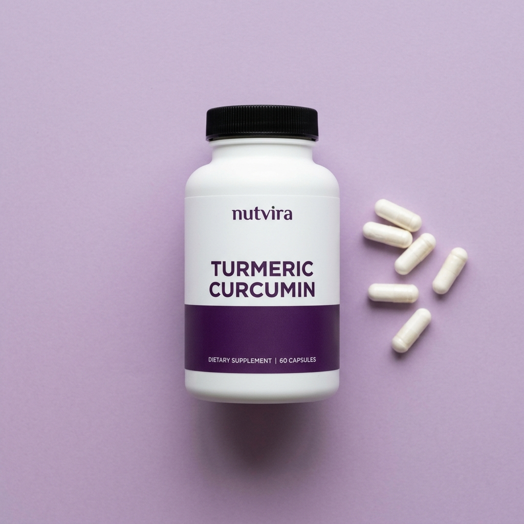 Nutvira Turmeric Curcumin flatlay